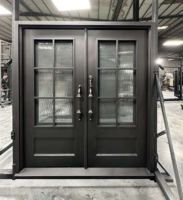 12g Iron Double Door - 6 Lite