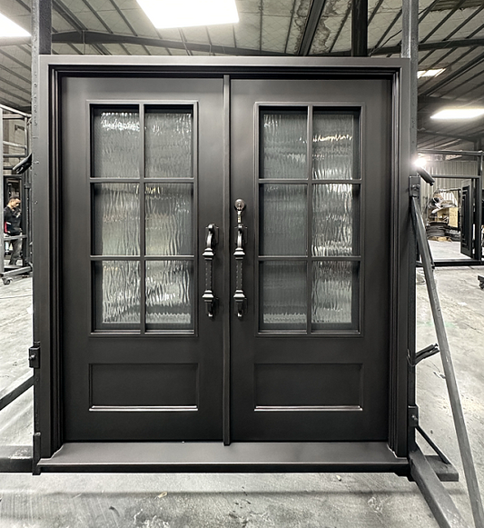 12g Iron Double Door - 6 Lite